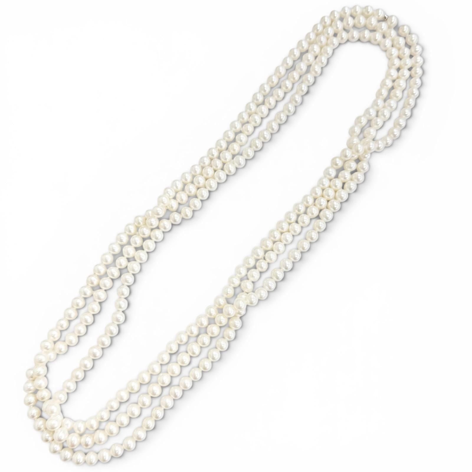 Tiffany & Co Fresh Water Pearl 925 Long Necklace White Recommended