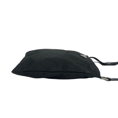 Prada Triangle Logo Tessuto Nylon Mini Shoulder Bag Pochette Crossbody Black — view 6