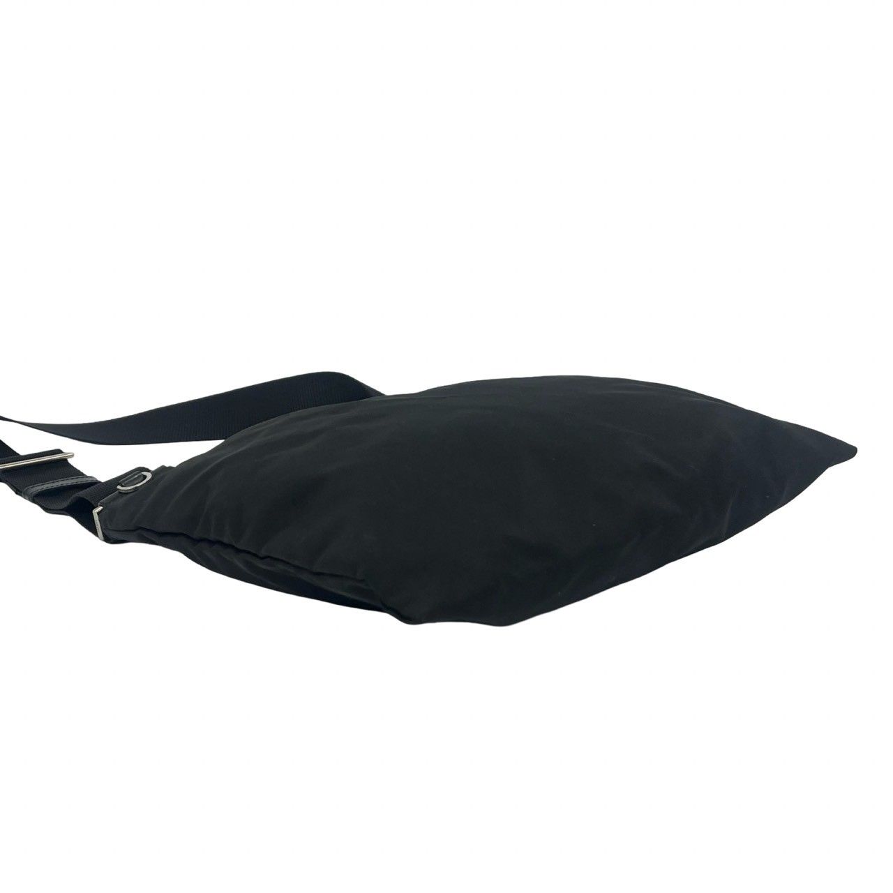 Prada Triangle Logo Tessuto Nylon Mini Shoulder Bag Pochette Crossbody Black — view 7
