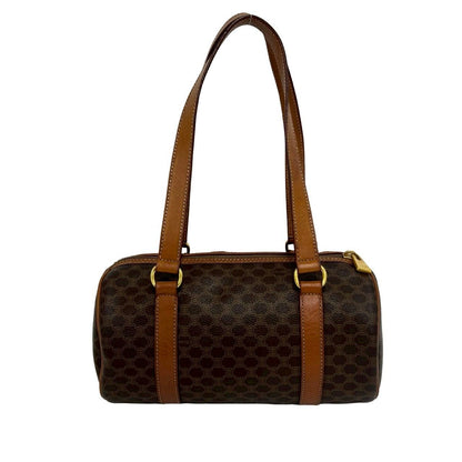 Celine Vintage Macadam Blason Triomphe Pattern Leather Tote Brown — view 3
