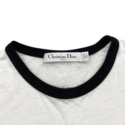 Dior Short Sleeve T-Shirt Graffiti Logo XS White Black — view 9