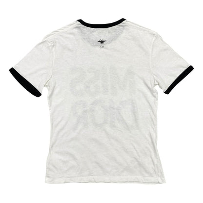Dior Short Sleeve T-Shirt Graffiti Logo XS White Black — view 2
