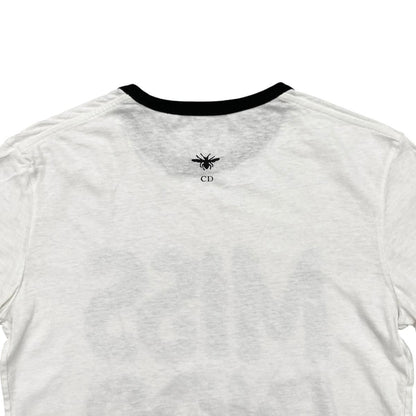Dior Short Sleeve T-Shirt Graffiti Logo XS White Black — view 5