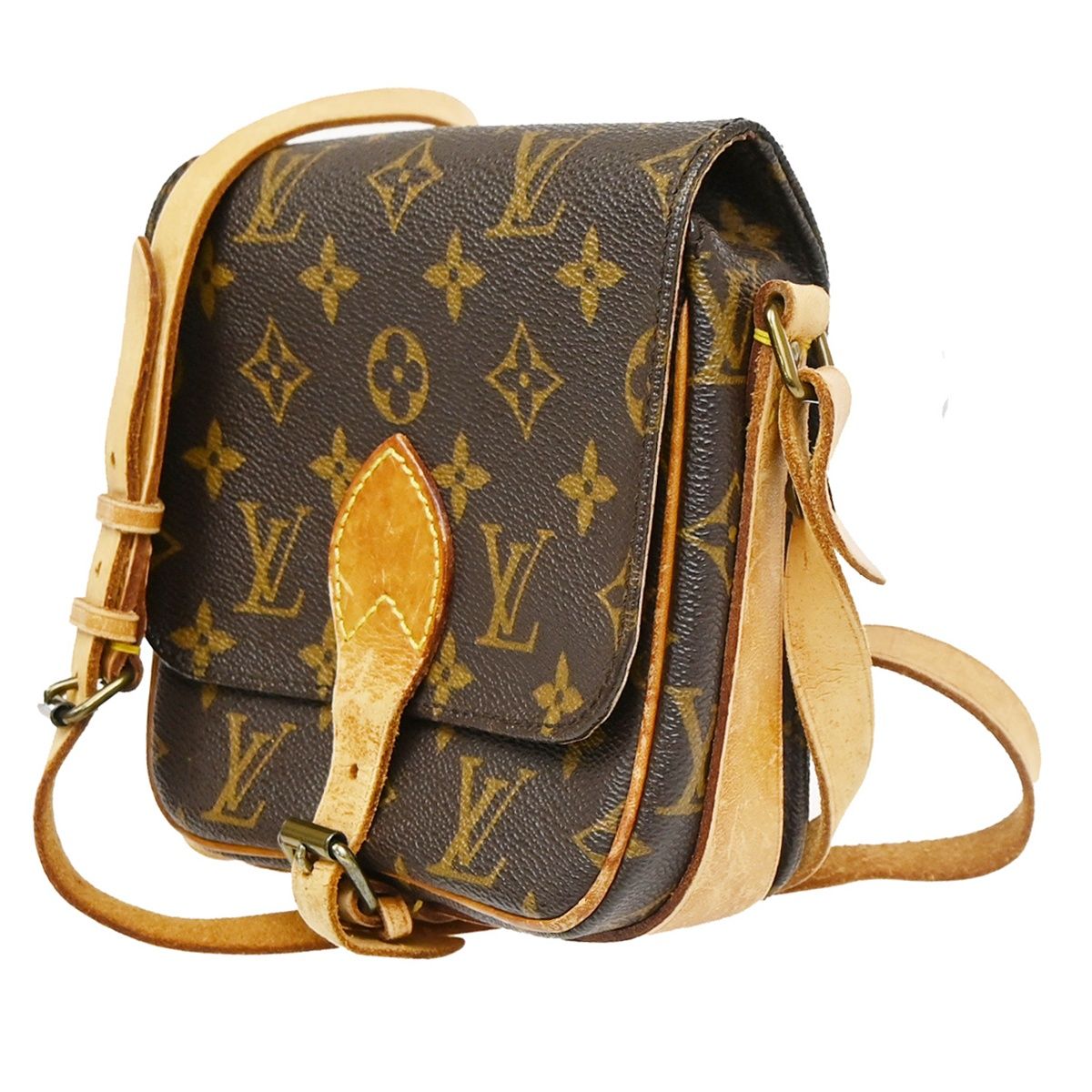 Louis Vuitton Mini Cartouchiere Shoulder Bag Monogram Leather — view 2