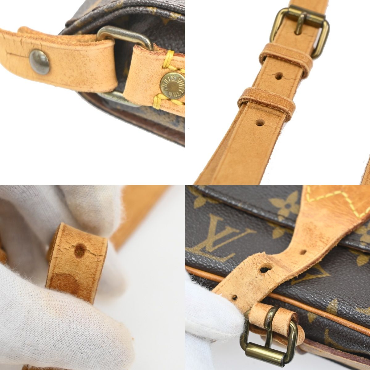 Louis Vuitton Mini Cartouchiere Shoulder Bag Monogram Leather — view 8