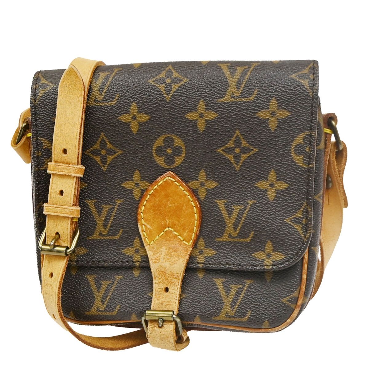 Louis Vuitton Mini Cartouchiere Shoulder Bag Monogram Leather
