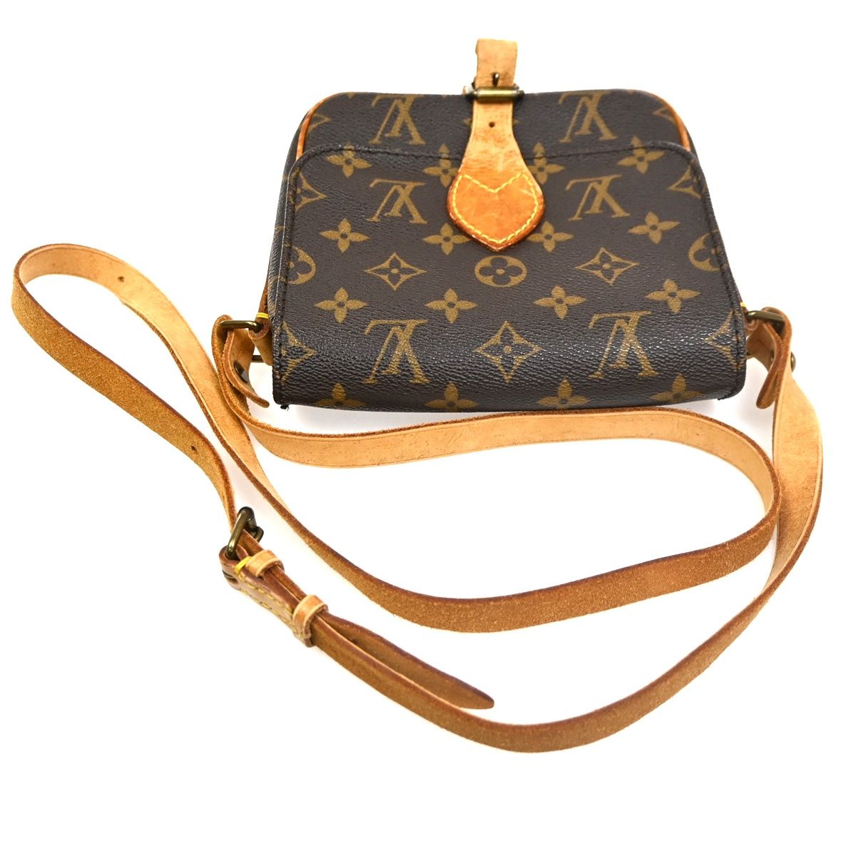 Louis Vuitton Mini Cartouchiere Shoulder Bag Monogram Leather — view 5