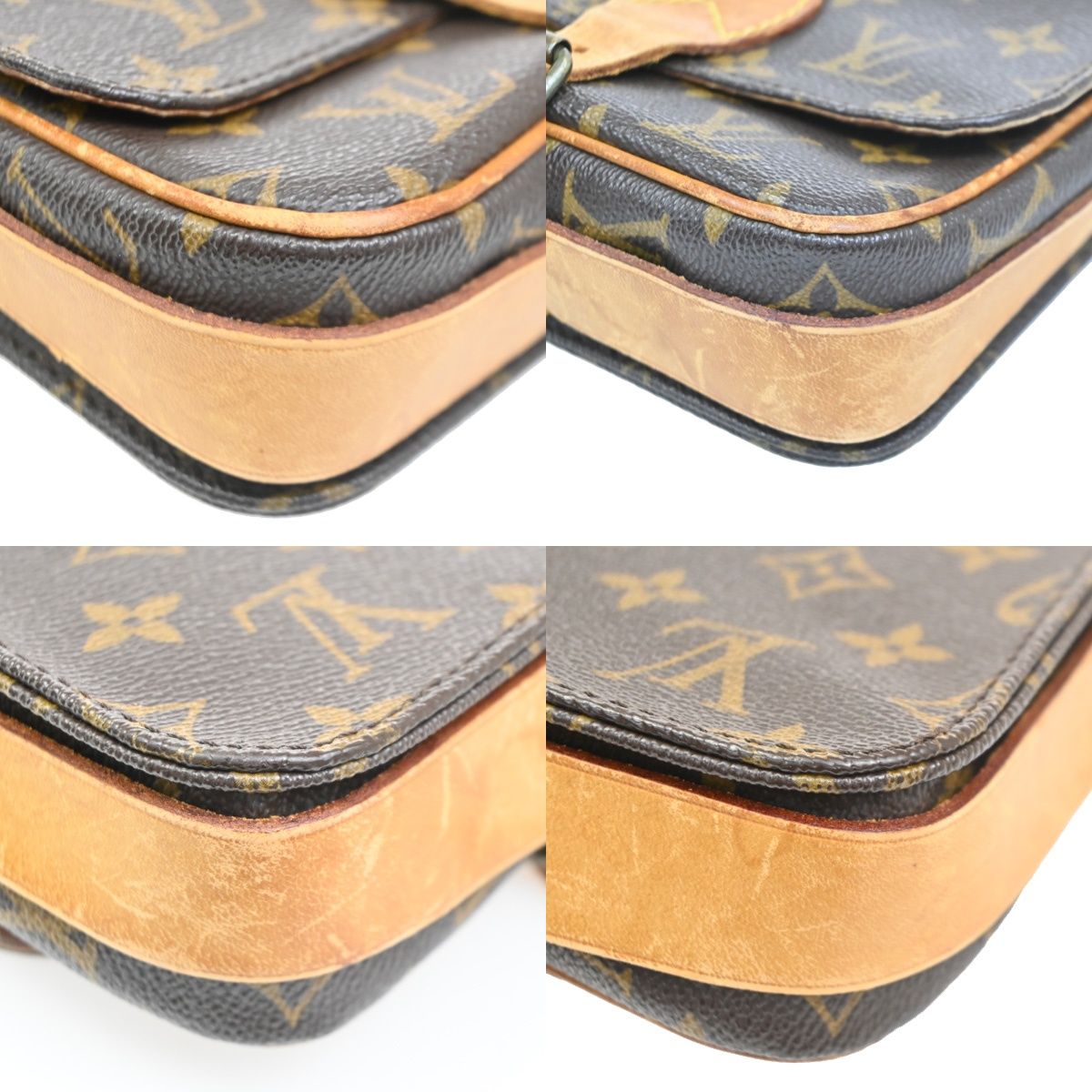 Louis Vuitton Mini Cartouchiere Shoulder Bag Monogram Leather — view 7