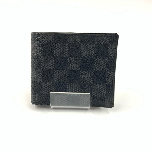 Louis Vuitton Damier Graphite Portefeuille Marco NM Bifold Wallet Black