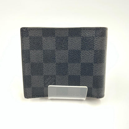Louis Vuitton Damier Graphite Portefeuille Marco NM Bifold Wallet Black — view 2