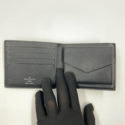 Louis Vuitton Damier Graphite Portefeuille Marco NM Bifold Wallet Black — view 7