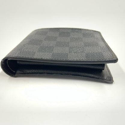 Louis Vuitton Damier Graphite Portefeuille Marco NM Bifold Wallet Black — view 4