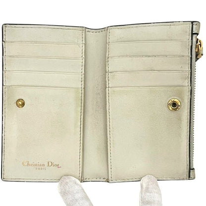 Dior Bifold Wallet Beige Star Pattern Leather — view 3