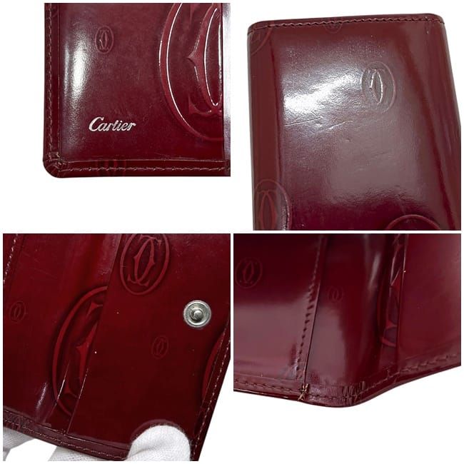 Cartier 6 Key Case Bordeaux Happy Birthday Key Holder Leather — view 3