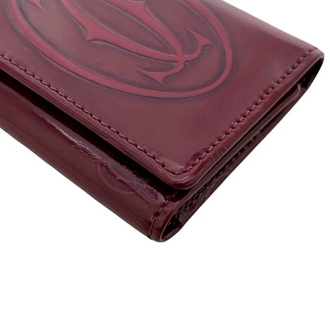Cartier 6 Key Case Bordeaux Happy Birthday Key Holder Leather — view 7