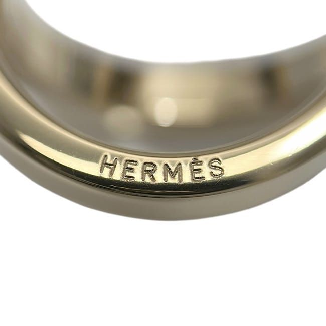 Hermes Scarf Ring Cosmos Gold Metal — view 3