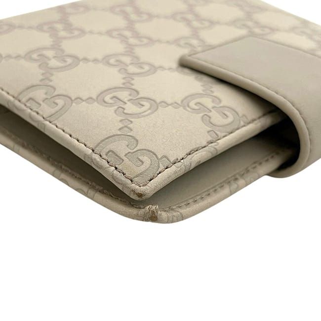Gucci Notebook Cover Beige White Guccissima Line 6 Holes System Leather Agenda — view 7