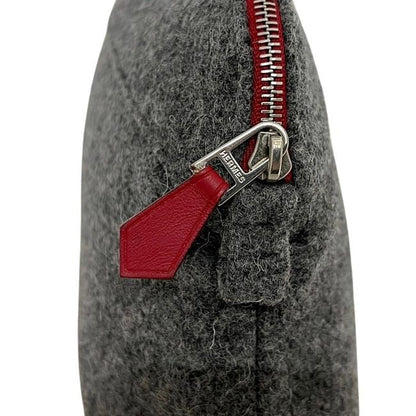 Hermes Pouch Bolide 20 Mini Gray Case Wool — view 9