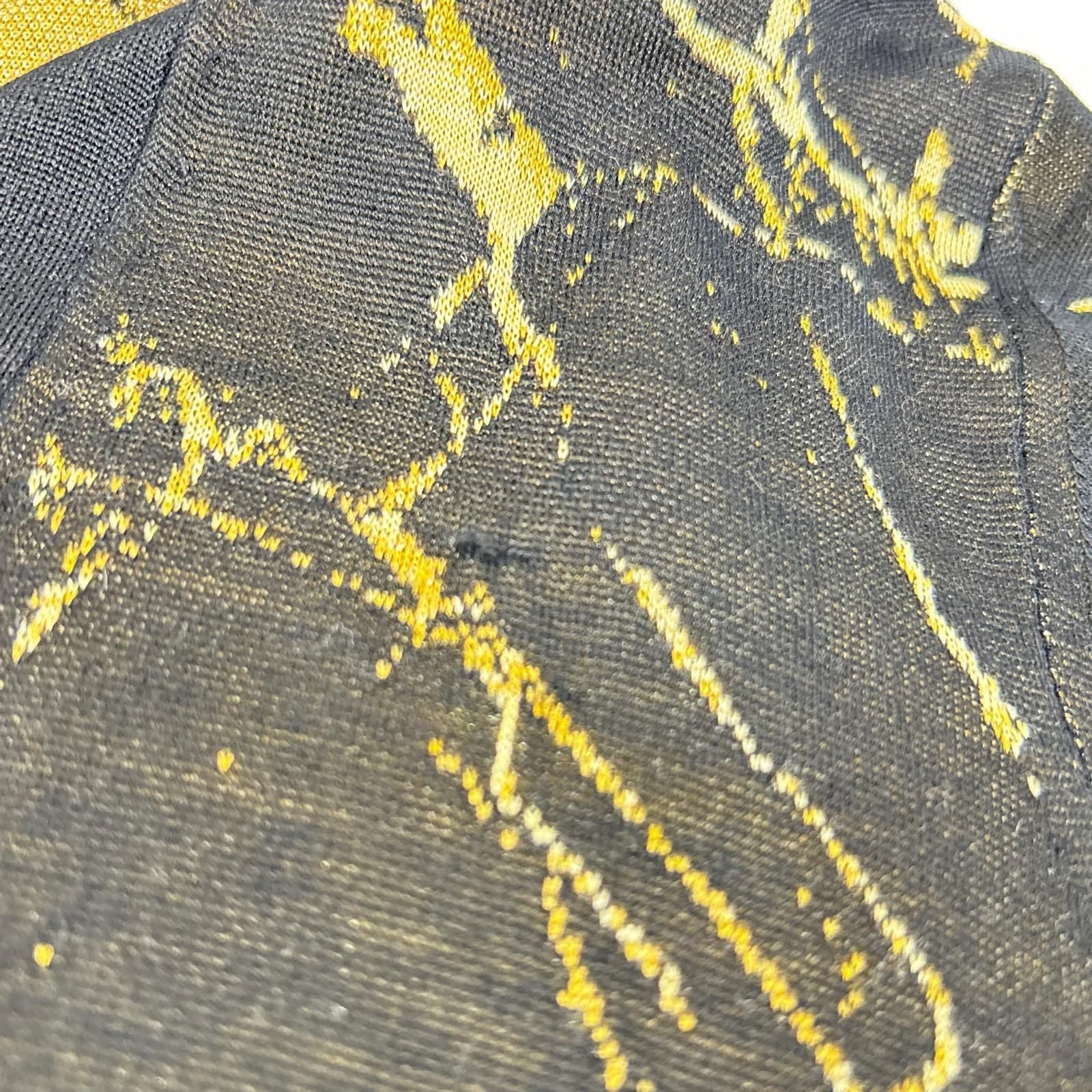 Hermes Era Black Yellow Silk 100 Ring Sleeve Cardigan 36 — view 8