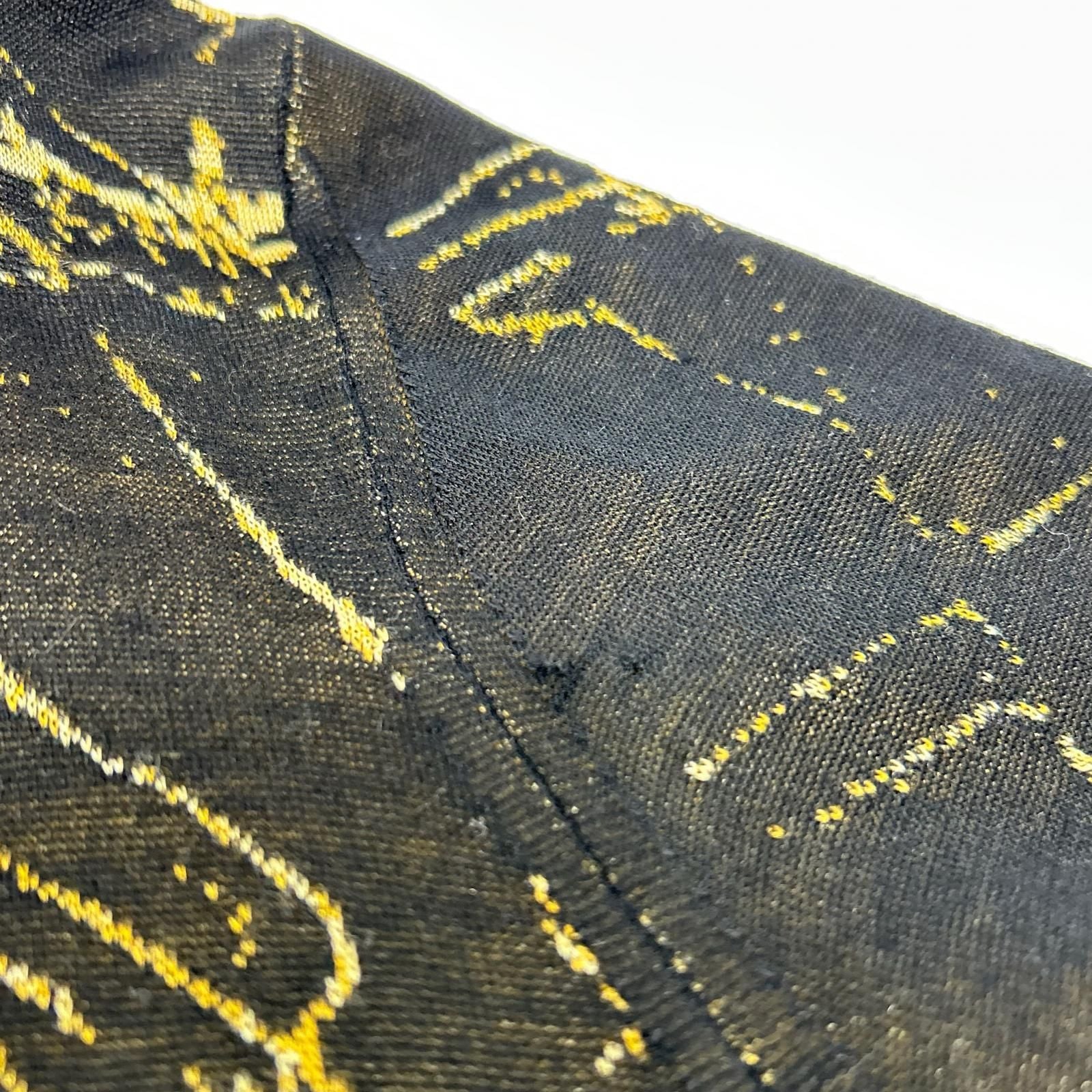 Hermes Era Black Yellow Silk 100 Ring Sleeve Cardigan 36 — view 7