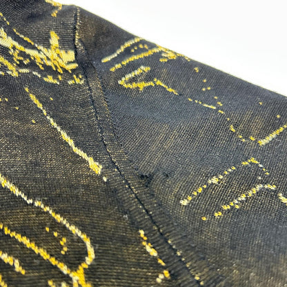 Hermes Era Black Yellow Silk 100 Ring Sleeve Cardigan 36 — view 7