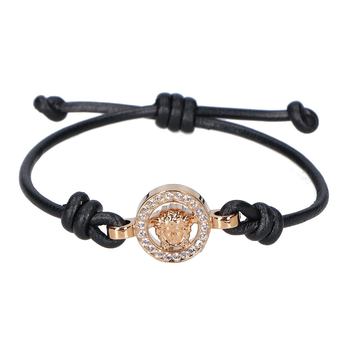 Versace Medusa '95 Crystal Leather Bracelet