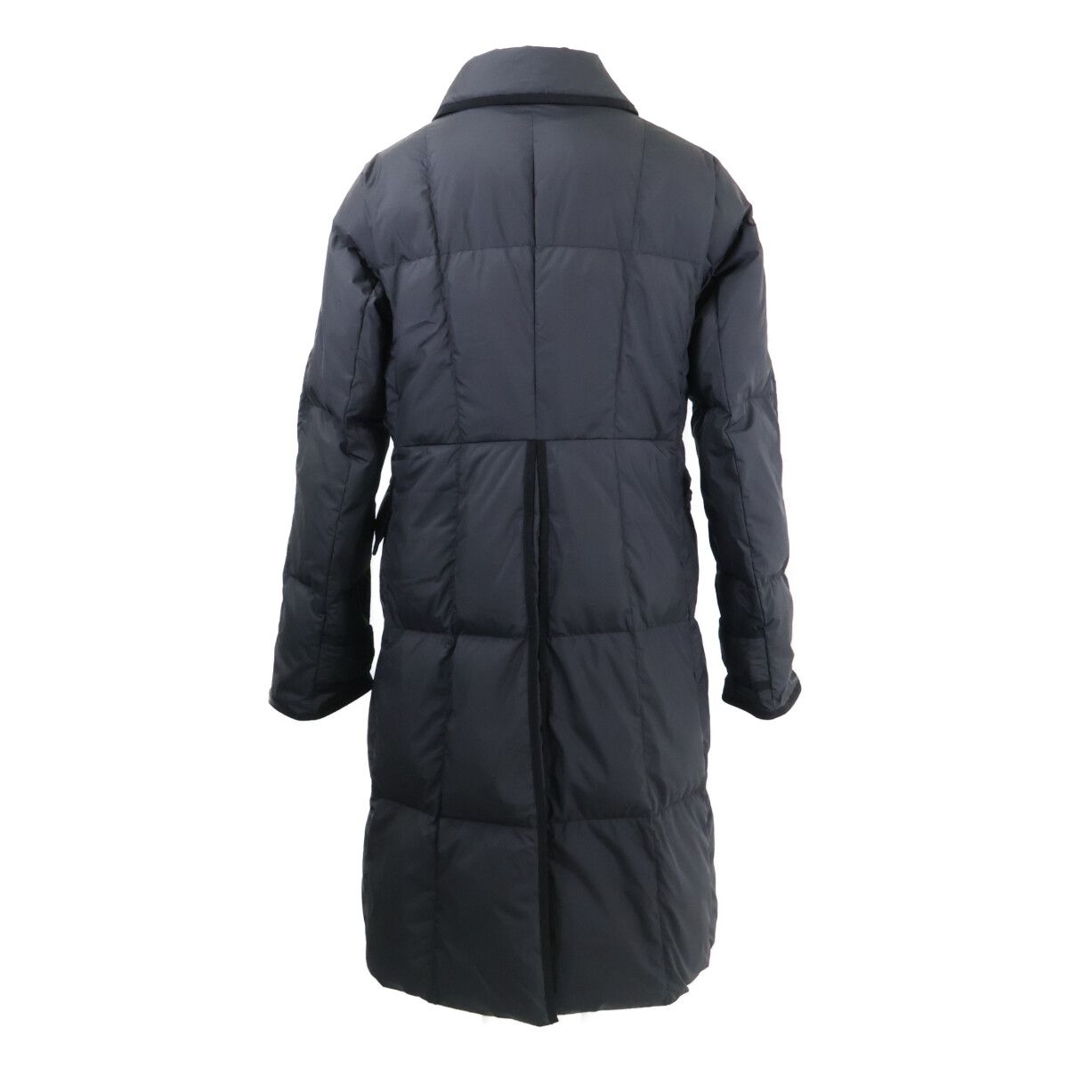 Moncler Achard Arm Leather Logo Patch Long Down Jacket — view 2