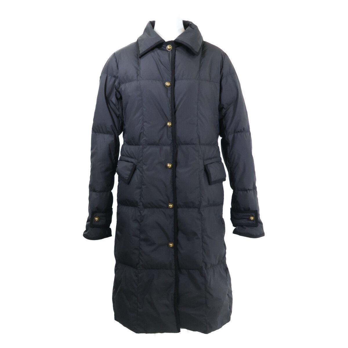 Moncler Achard Arm Leather Logo Patch Long Down Jacket