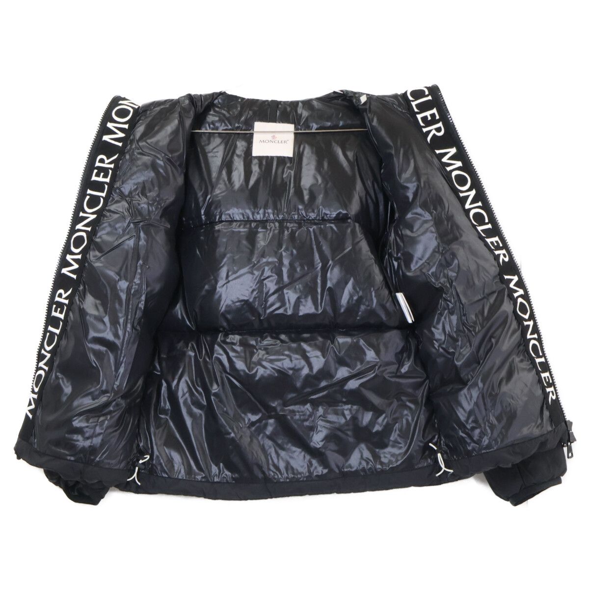 Moncler Montcla Inside Logo Embroidered Grosgrain Tape Hoodie Down — view 4