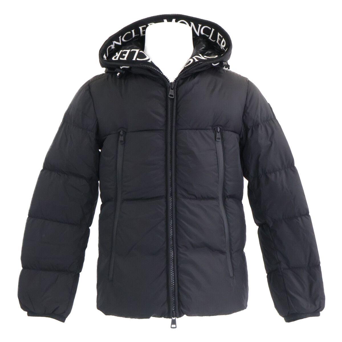 Moncler Montcla Inside Logo Embroidered Grosgrain Tape Hoodie Down