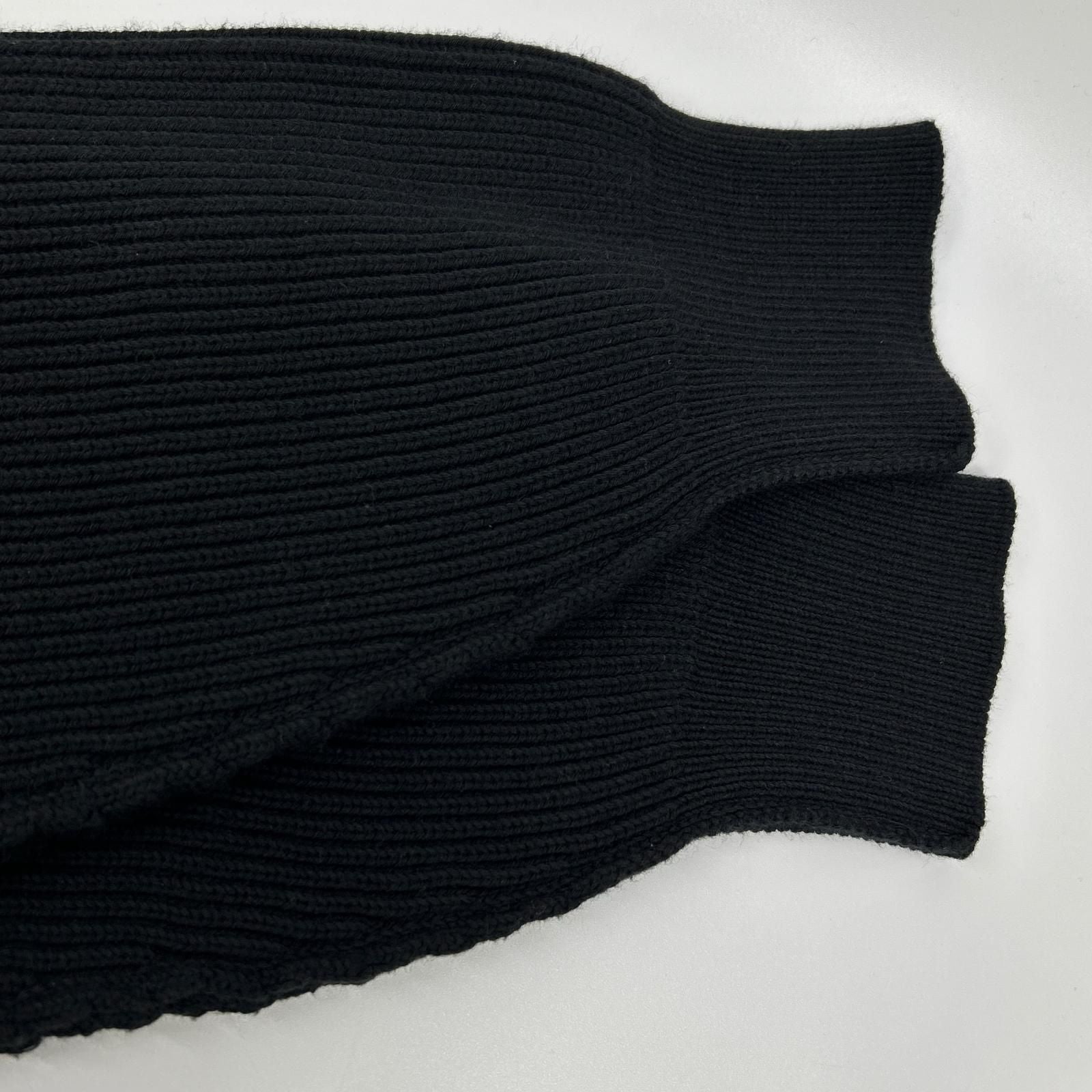 Balenciaga Black Cotton Wool Stretch Crew Neck Knit XS Sweater — view 8
