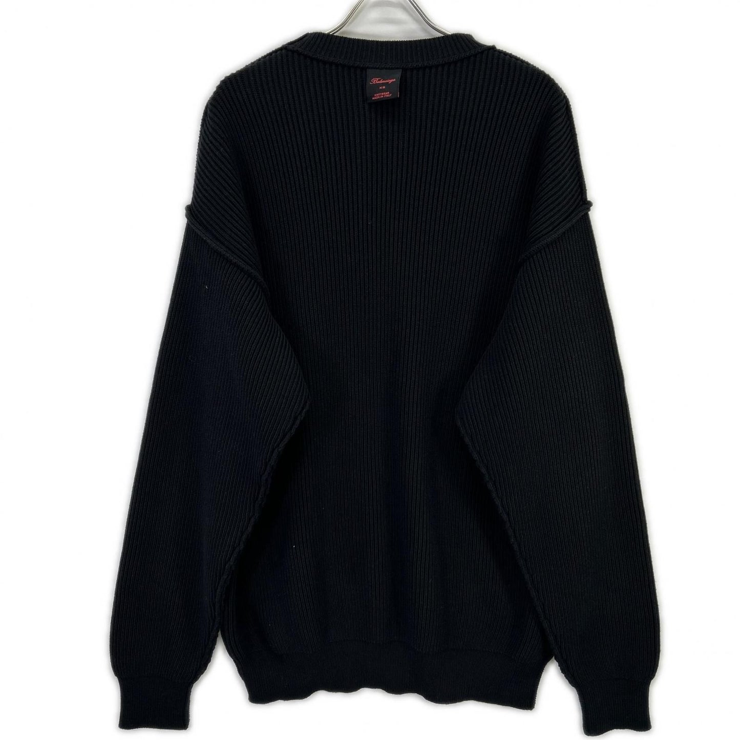 Balenciaga Black Cotton Wool Stretch Crew Neck Knit XS Sweater — view 2