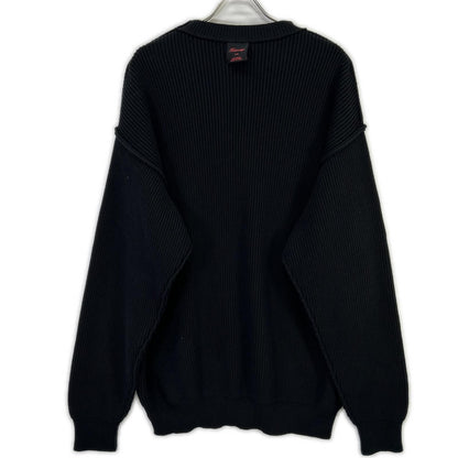 Balenciaga Black Cotton Wool Stretch Crew Neck Knit XS Sweater — view 2