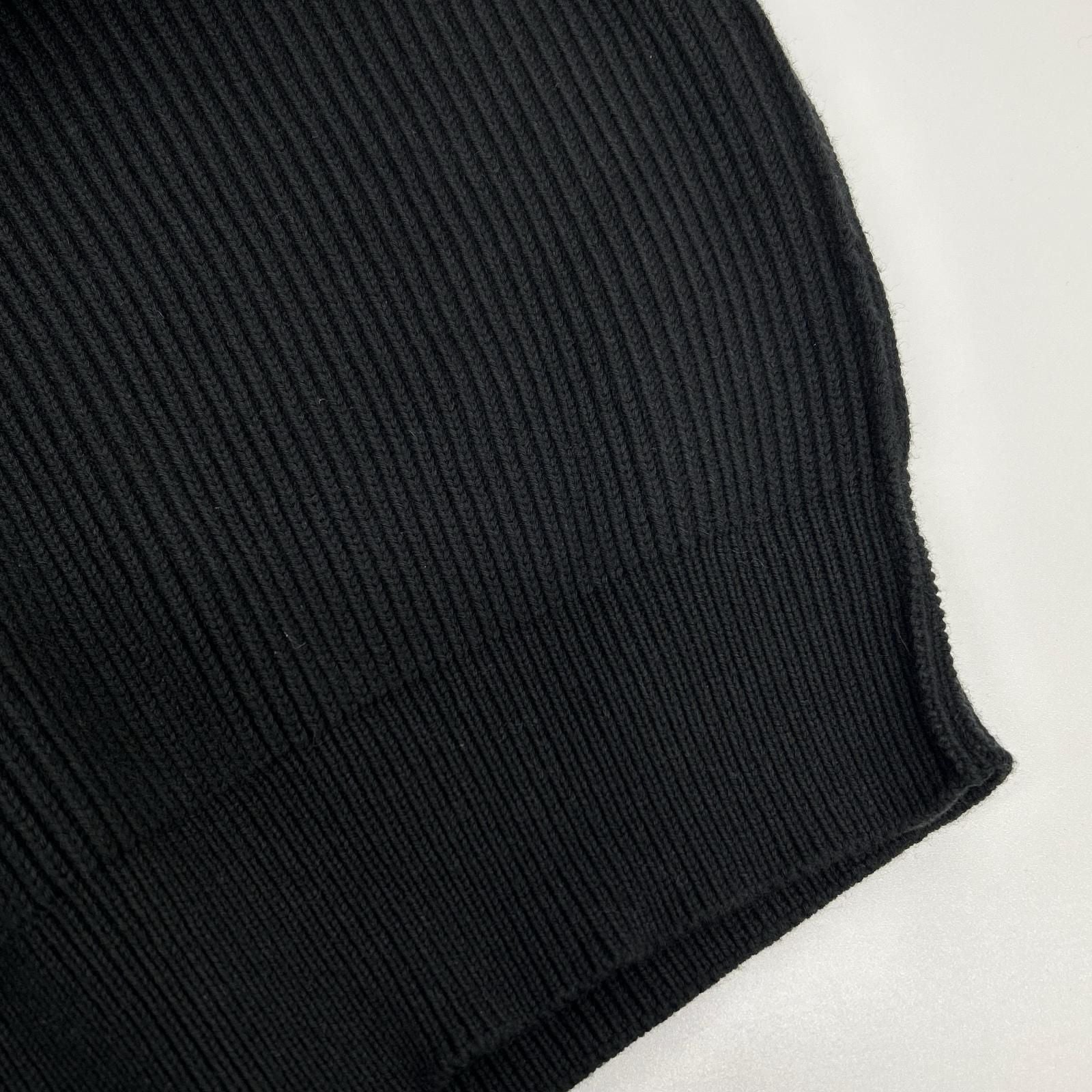 Balenciaga Black Cotton Wool Stretch Crew Neck Knit XS Sweater — view 9