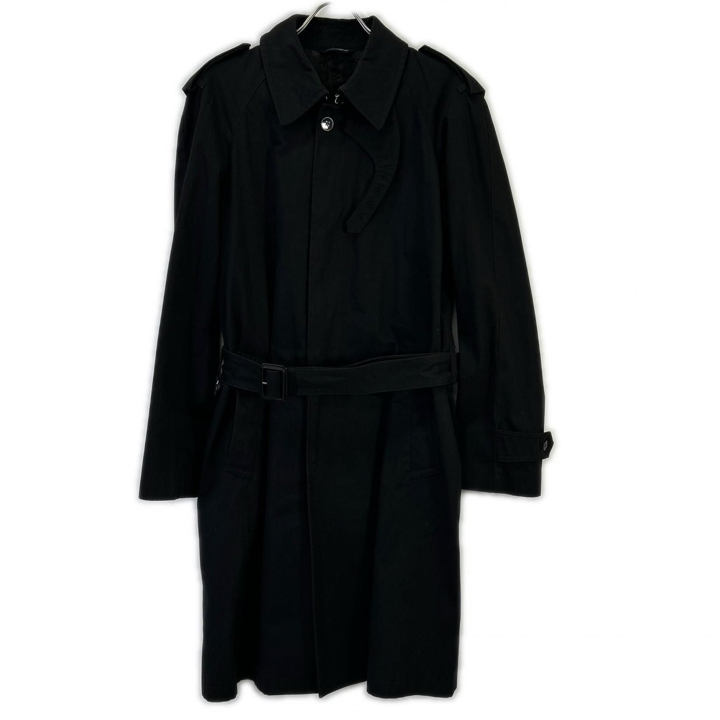 Dolce & Gabbana Black Trench Coat 46