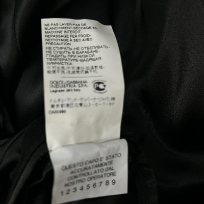 Dolce & Gabbana Black Trench Coat 46 — view 6