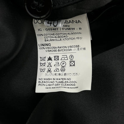 Dolce & Gabbana Black Trench Coat 46 — view 5