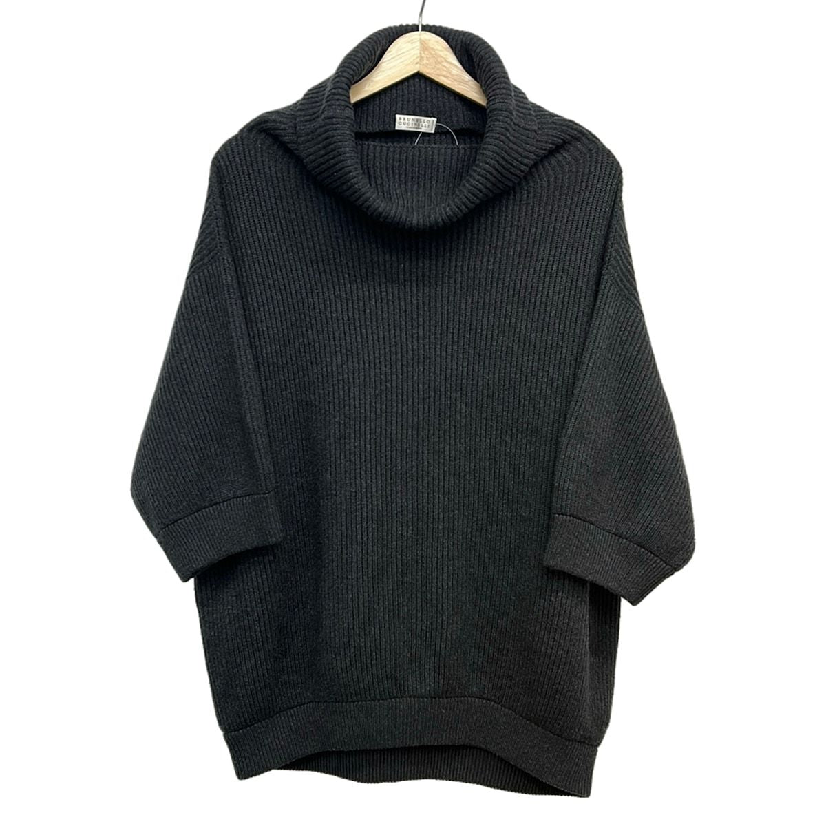Brunello Cucinelli Long Sleeve Sweater XS Dark Gray Turtleneck Cashmere