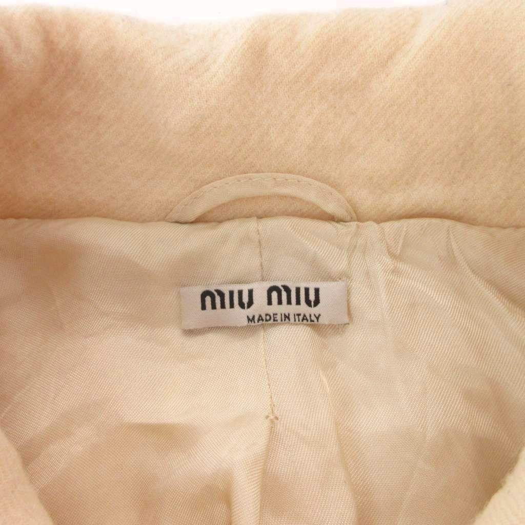 Miu Miu Miu Coat Half Midi Length 42 Iabori Regular Color Flap Pocket SX — view 7