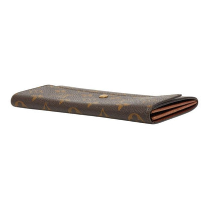 Louis Vuitton Monogram Porte Monet Cles Wallet Billfold Brown Leather — view 5