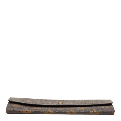 Louis Vuitton Monogram Porte Monet Cles Wallet Billfold Brown Leather — view 3