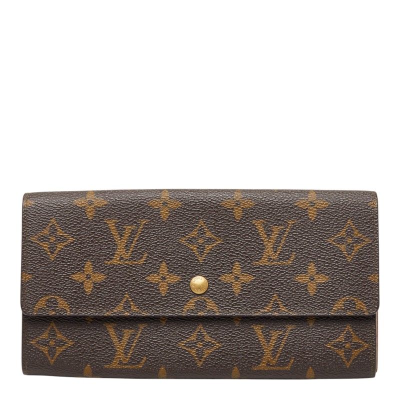 Louis Vuitton Monogram Porte Monet Cles Wallet Billfold Brown Leather