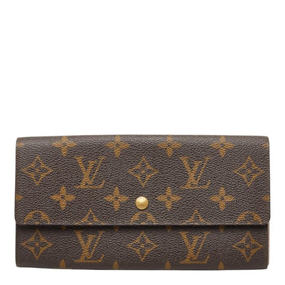 Louis Vuitton Monogram Porte Monet Cles Wallet Billfold Brown Leather