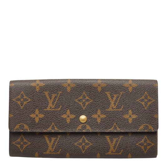 Louis Vuitton Monogram Porte Monet Cles Wallet Billfold Brown Leather