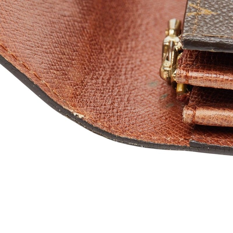 Louis Vuitton Monogram Porte Monet Cles Wallet Billfold Brown Leather — view 7
