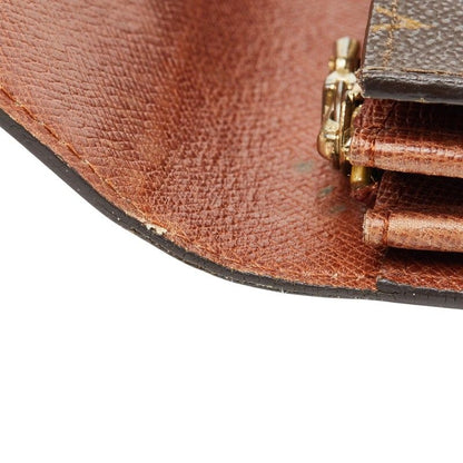 Louis Vuitton Monogram Porte Monet Cles Wallet Billfold Brown Leather — view 7
