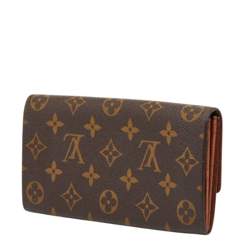 Louis Vuitton Monogram Porte Monet Cles Wallet Billfold Brown Leather — view 2
