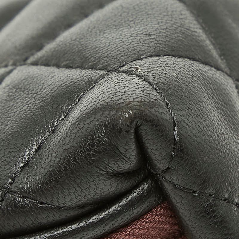 Chanel Quilted CC Logo Cosmetics Pouch Black Lambskin — view 7