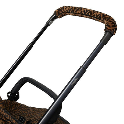 Fendi Inglesina FF Logo Fabric Baby Car Brown Black Heel — view 7