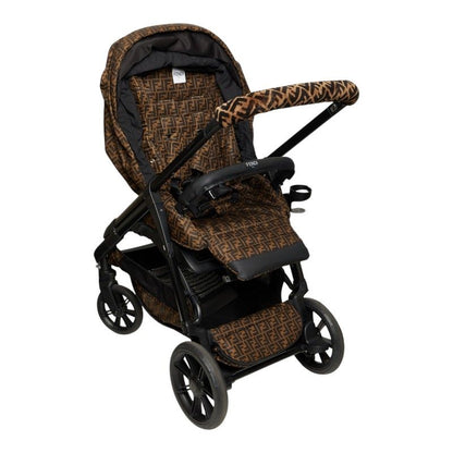 Fendi Inglesina FF Logo Fabric Baby Car Brown Black Heel — view 4